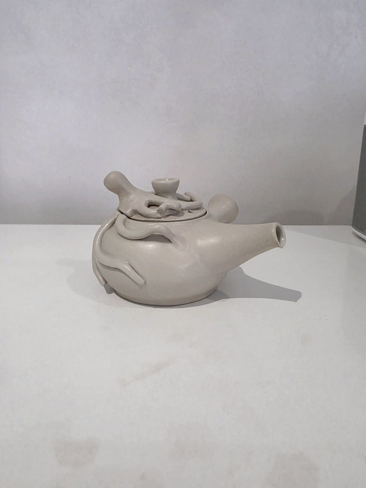 The Kyusu Pussy, an octopus kyusu teapot, side front