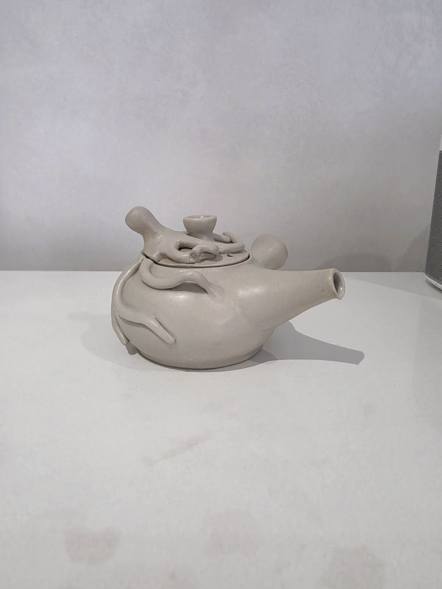 The Kyusu Pussy, an octopus kyusu teapot, side front
