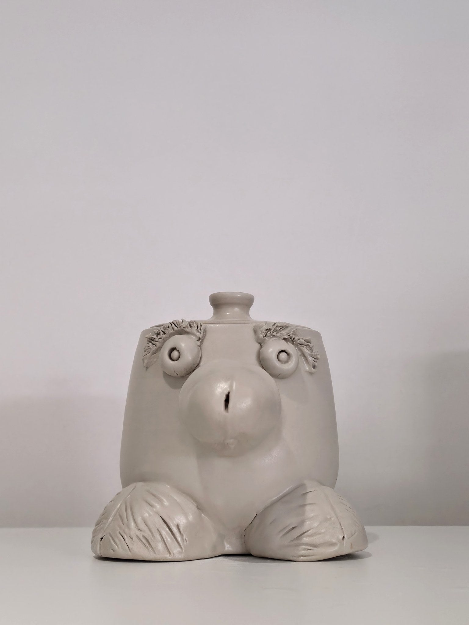 The Art Pot, handmade ceramic pot, front view