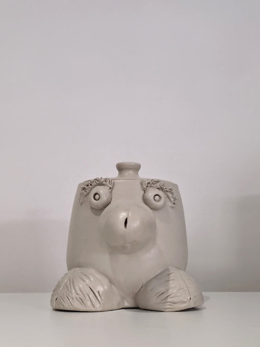 The Art Pot, handmade ceramic pot, front view