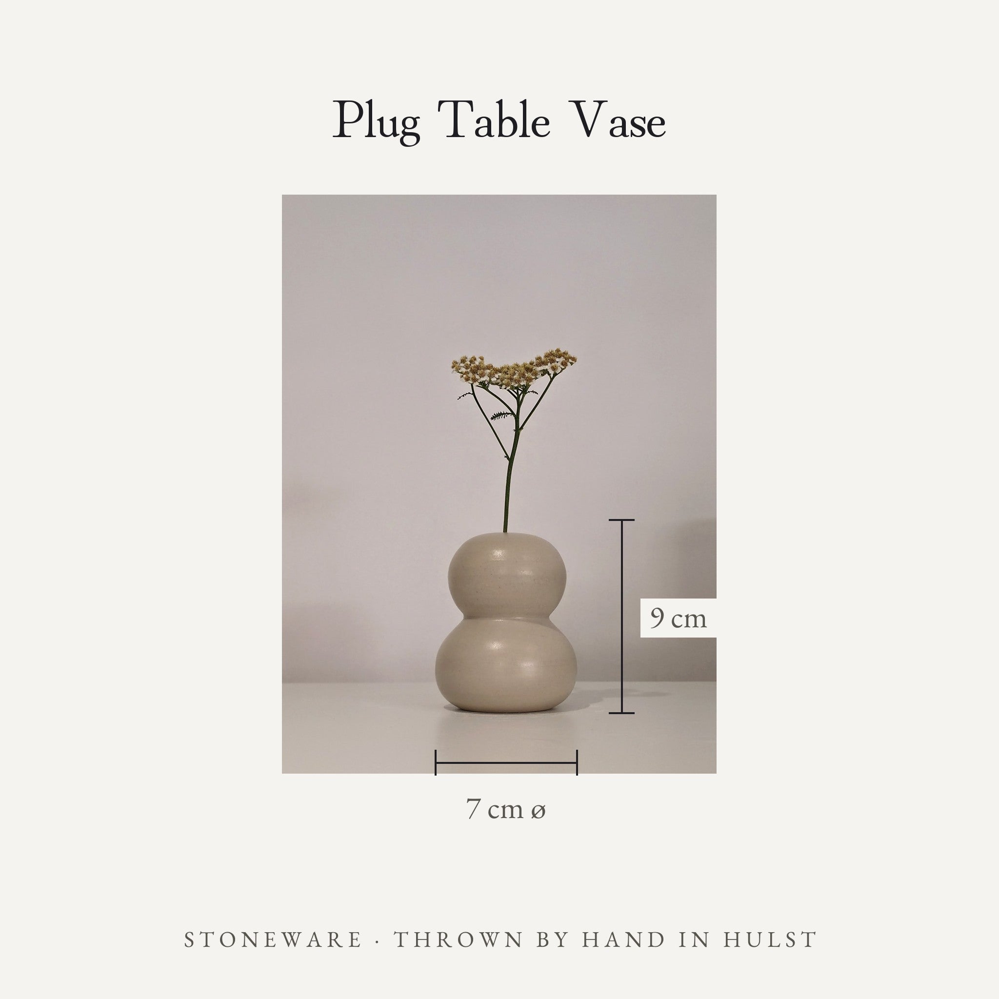 Plug Table Vase — dimensions