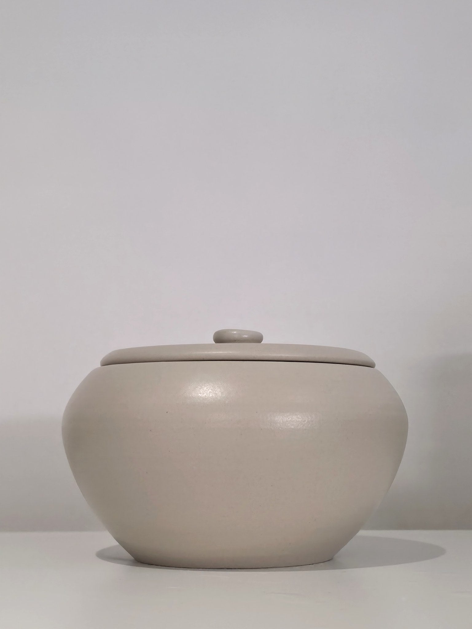 The Vulva Jar, back view with lid, second angle